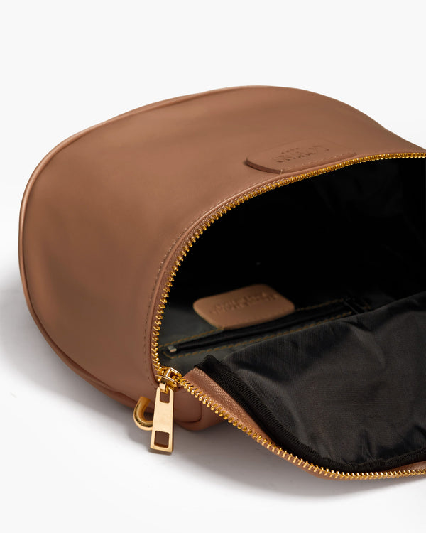 Baby ISABELLA con tracolla in pelle CUOIO  - LOVING BAGS