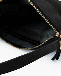 Borsa in suede RACHEL MIGNON nera - LOVING BAGS