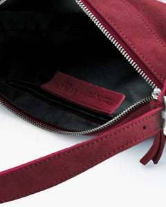Borsa in suede RACHEL MIGNON bordeaux - LOVING BAGS