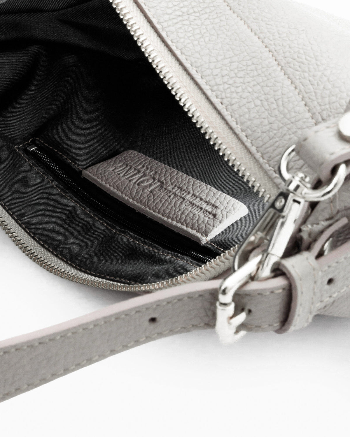 Borsa in pelle RACHEL MIGNON grigio perla - LOVING BAGS
