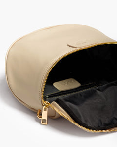 Baby ISABELLA con tracolla in pelle NUDE - LOVING BAGS