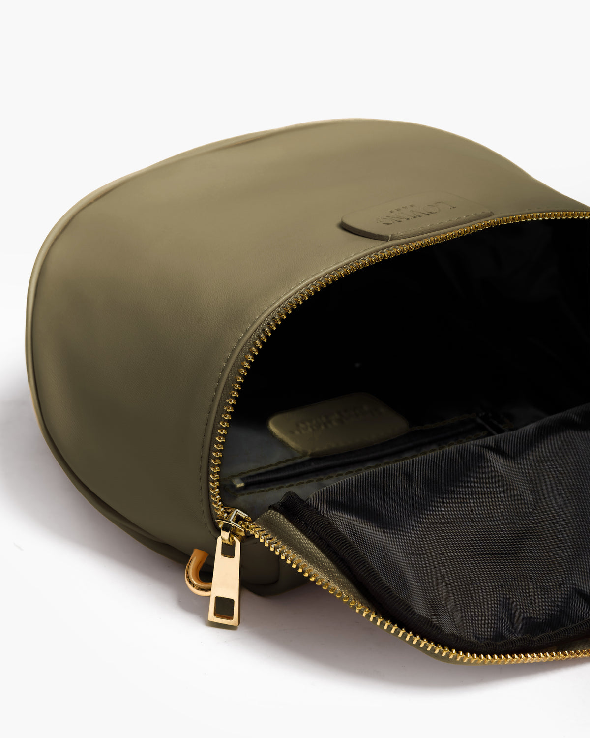 Baby ISABELLA con tracolla in pelle VERDE OLIVA - LOVING BAGS