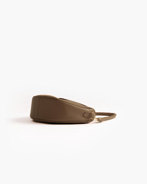 Sac en cuir BRENDA Taupe - LOVING BAGS