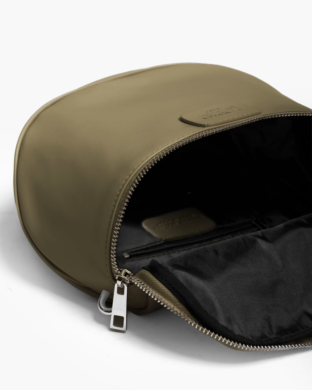 Baby ISABELLA con tracolla in pelle VERDE OLIVA - LOVING BAGS