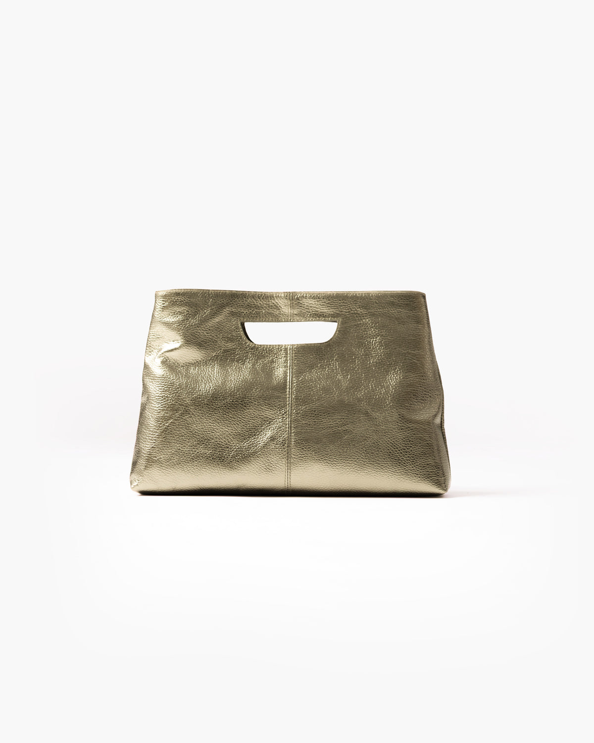 Borsa in pelle BABY GRACE METAL platino - LOVING BAGS
