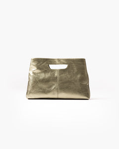 Borsa in pelle BABY GRACE METAL platino - LOVING BAGS