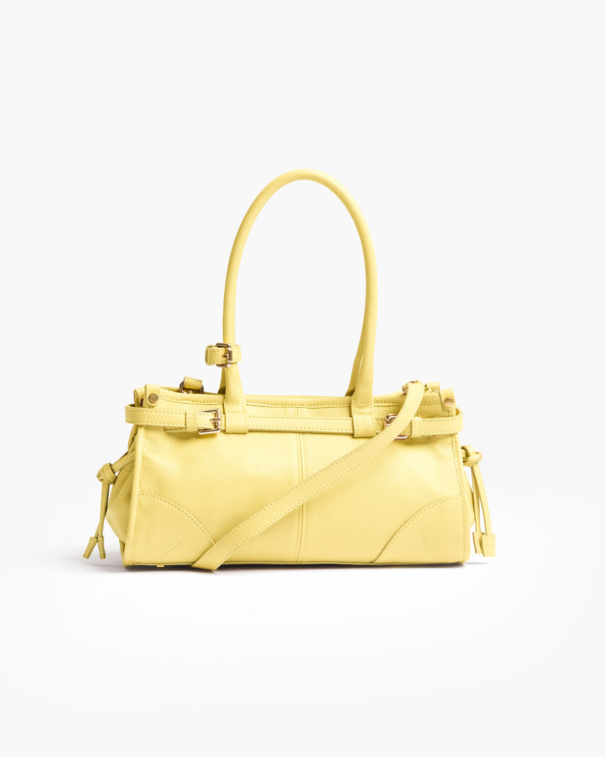 Borsa in pelle Vivienne giallo vaniglia - LOVING BAGS