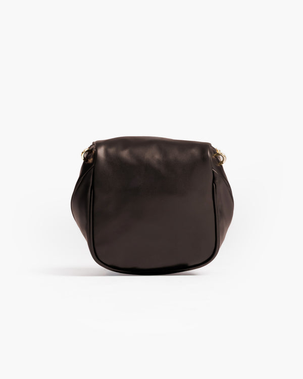 PRE-ORDINE Baby ISABELLA con tracolla in pelle TESTA DI MORO - LOVING BAGS