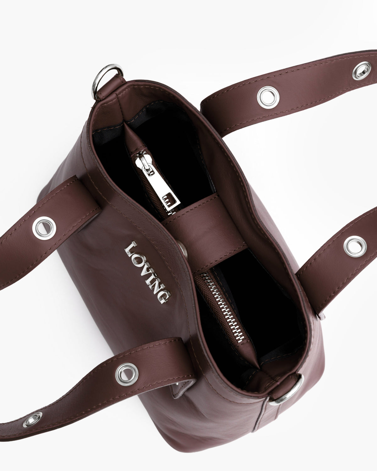 Borsa in pelle Maya MARRONE - LOVING BAGS
