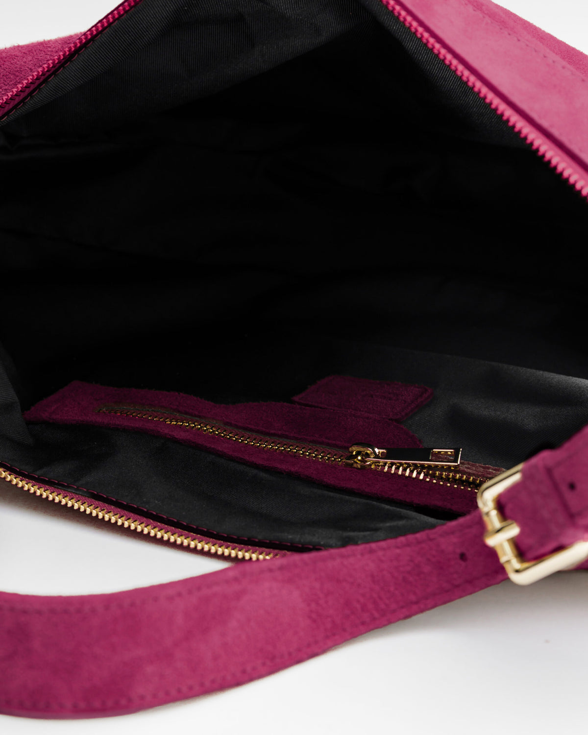 Borsa in suede RACHEL prugna - LOVING BAGS