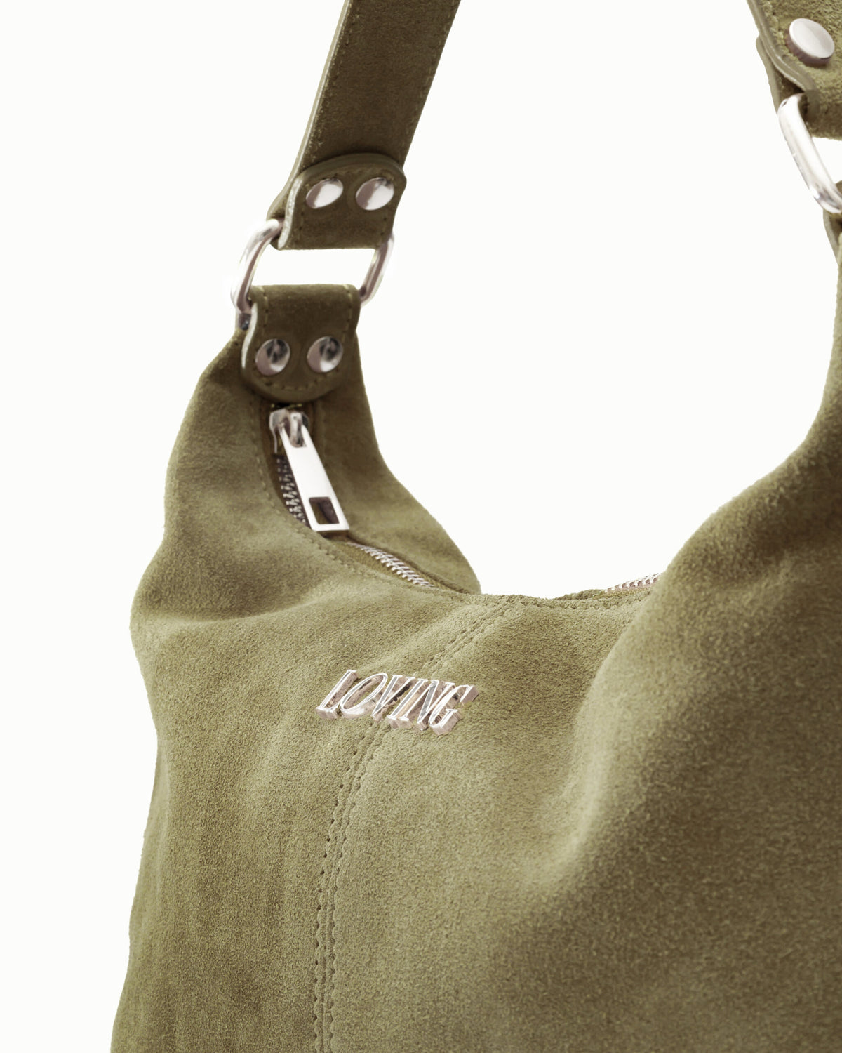 Carrie suede VERDE SALVIA - LOVING BAGS
