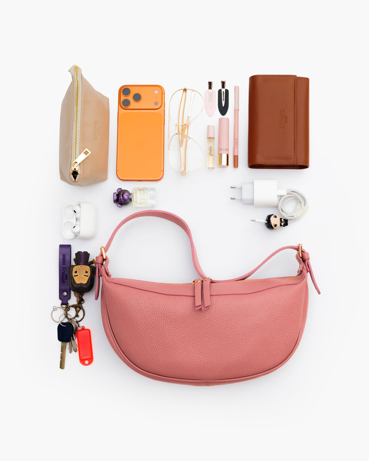 Borsa in pelle RACHEL MIGNON pesca  - LOVING BAGS