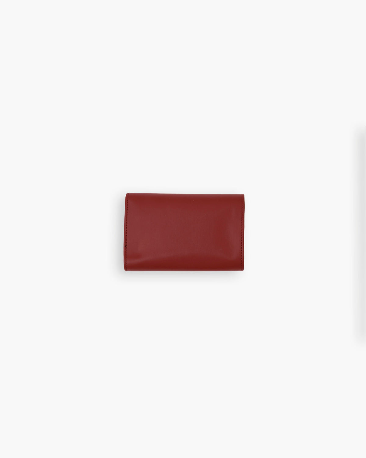 Portafoglio in pelle medio con patta bordeaux - LOVING BAGS