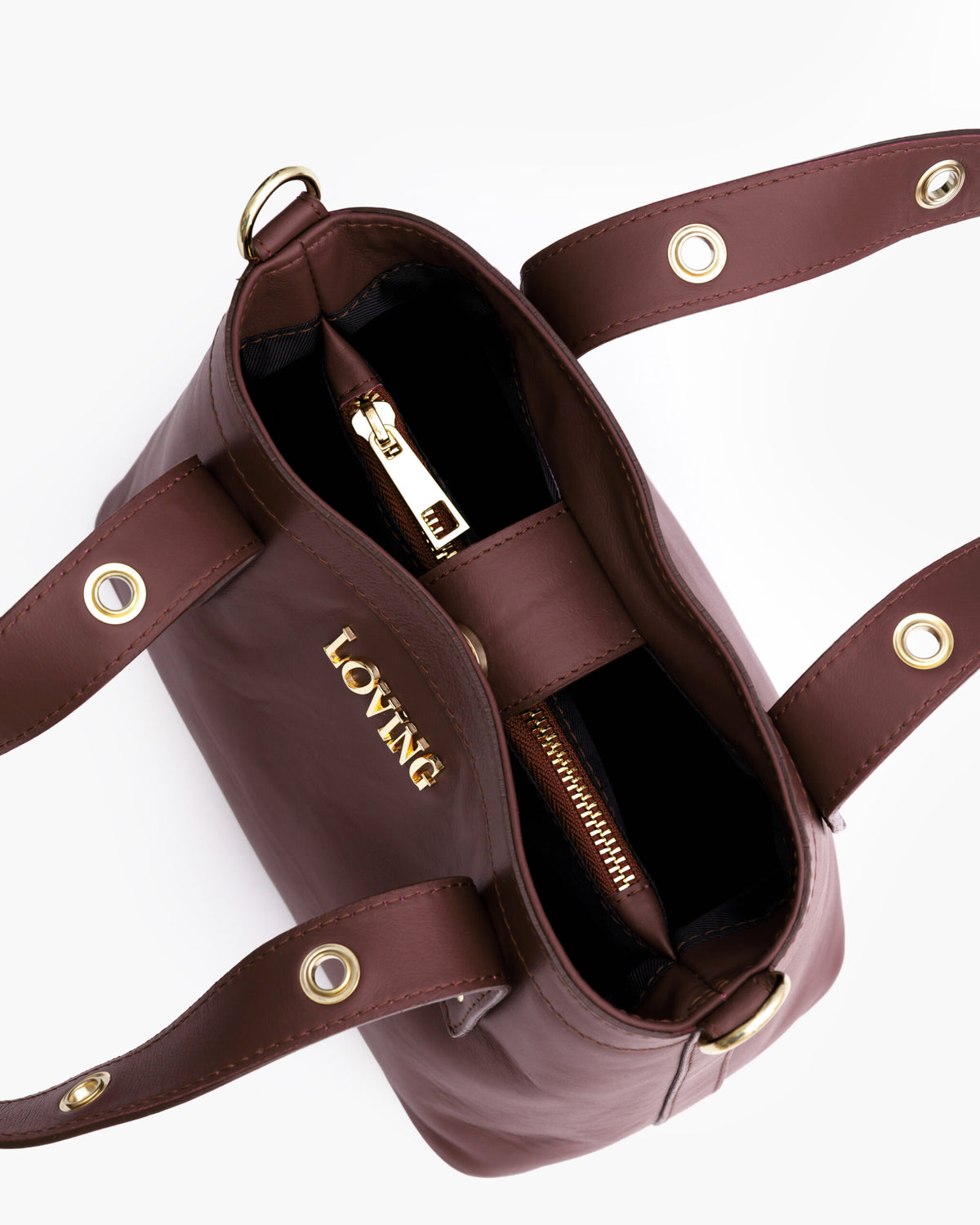 Borsa in pelle Maya MARRONE - LOVING BAGS