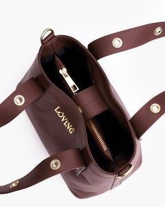 Borsa in pelle Maya MARRONE - LOVING BAGS