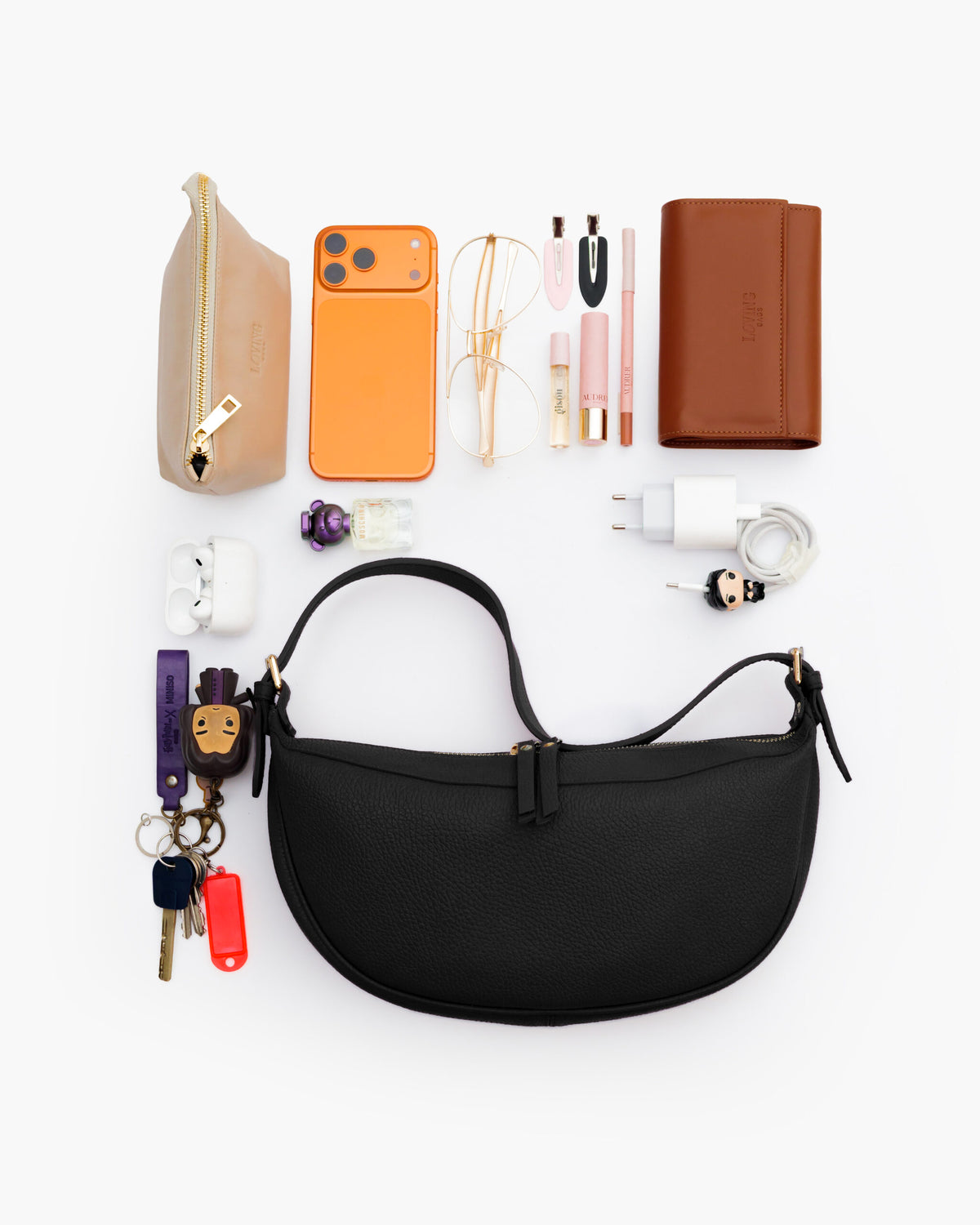 Borsa in pelle RACHEL MIGNON nera - LOVING BAGS