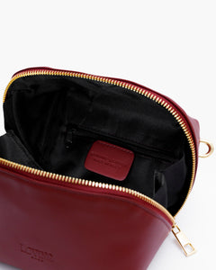 Borsa in pelle ALMA bordeaux - LOVING BAGS