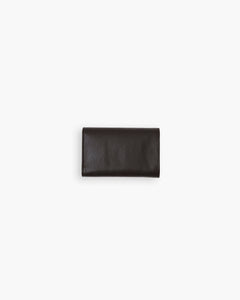 Portafoglio in pelle medio con patta marrone - LOVING BAGS