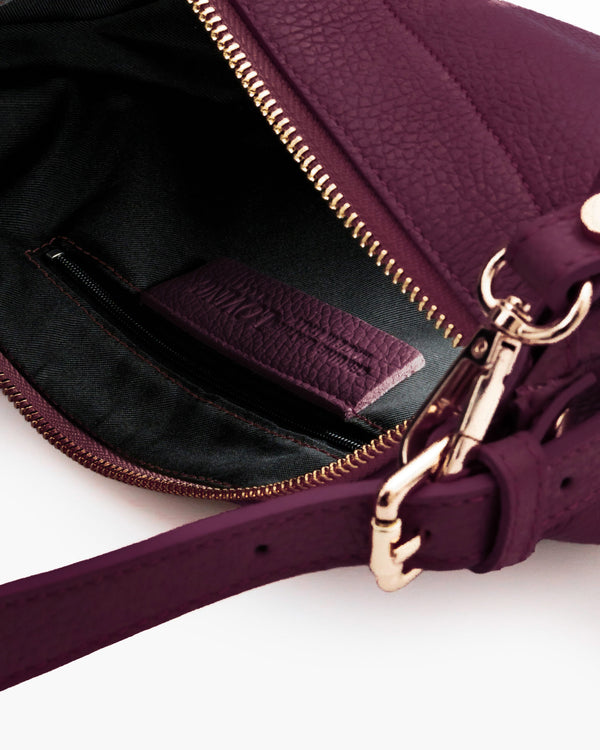 Borsa in pelle RACHEL NANO bordeaux - LOVING BAGS