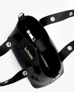 Borsa in pelle Maya NERA- LOVING BAGS