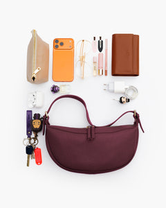 Borsa in pelle RACHEL MIGNON bordeaux - LOVING BAGS