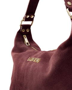 Carrie suede BORDEAUX - LOVING BAGS