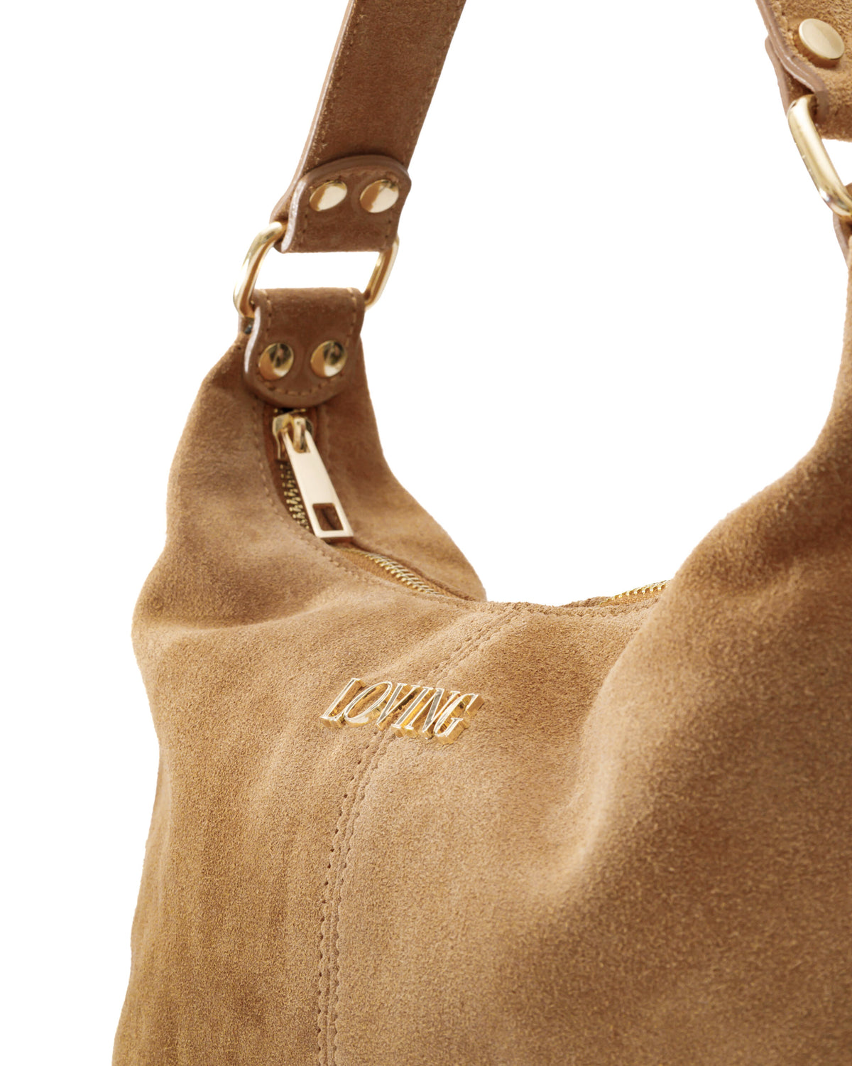 Carrie suede CUOIO - LOVING BAGS