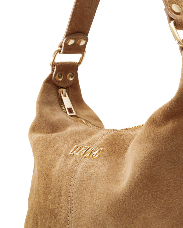 Carrie suede CUOIO - LOVING BAGS