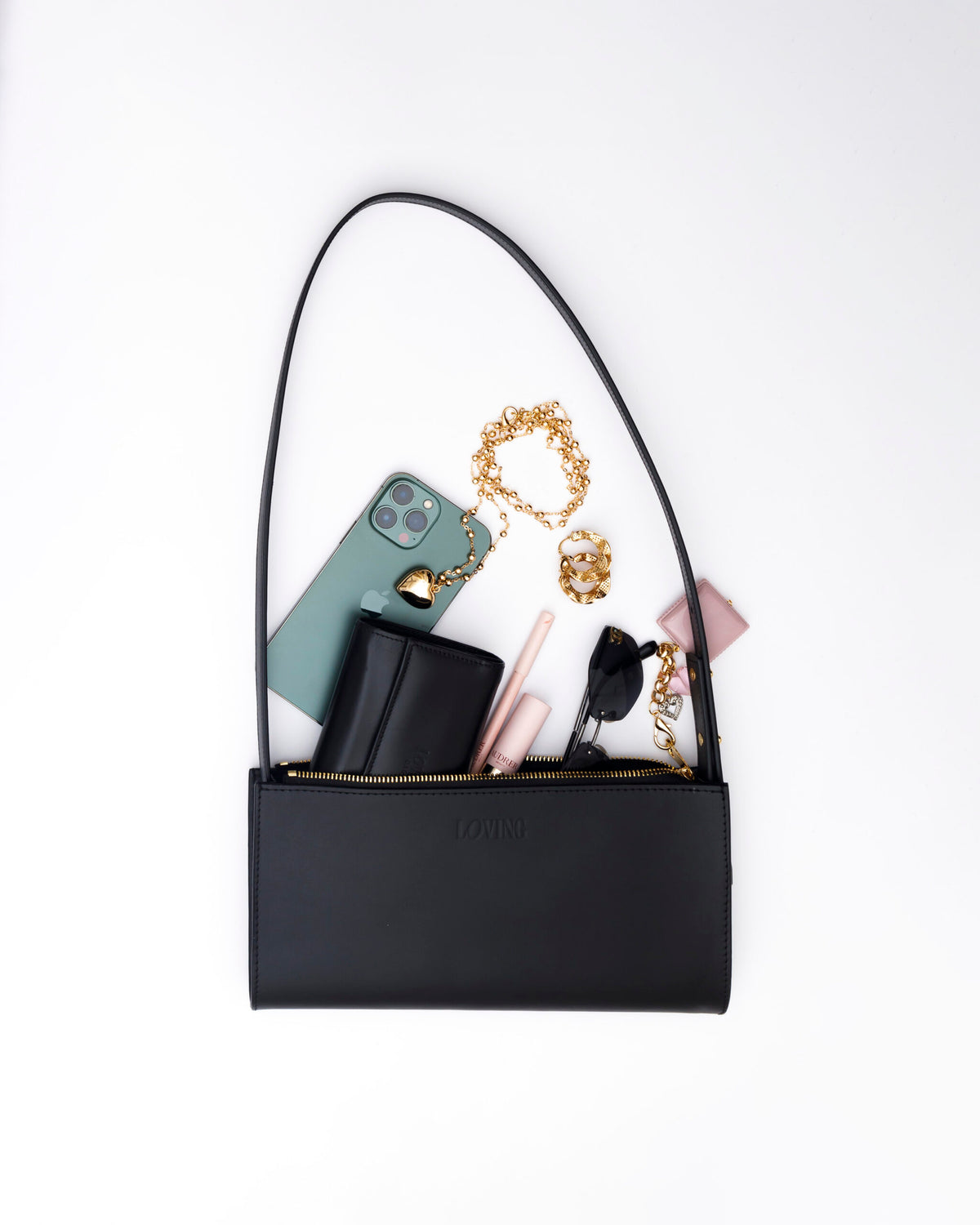 Borsa in pelle DEVA nera - LOVING BAGS
