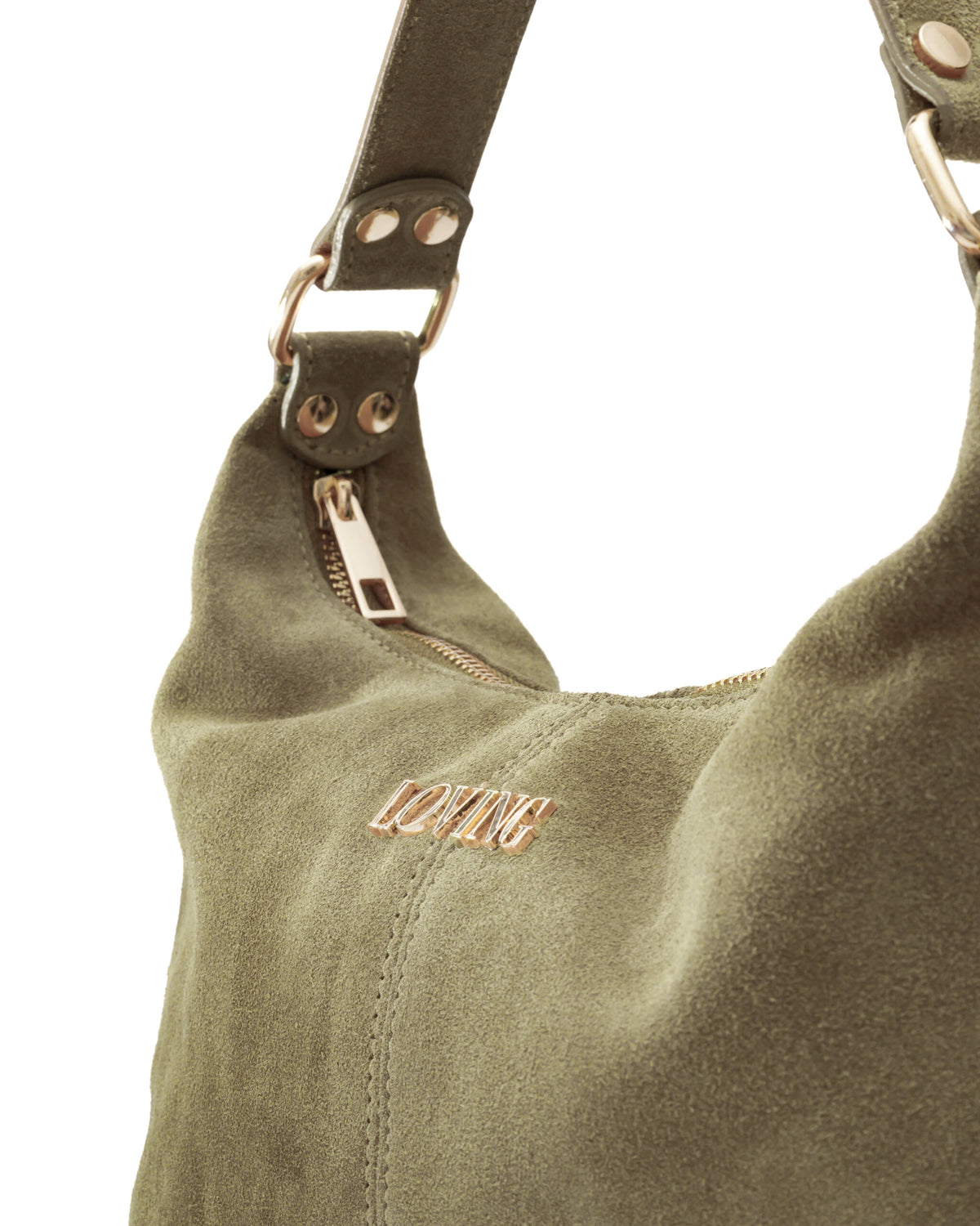 Carrie suede VERDE SALVIA - LOVING BAGS