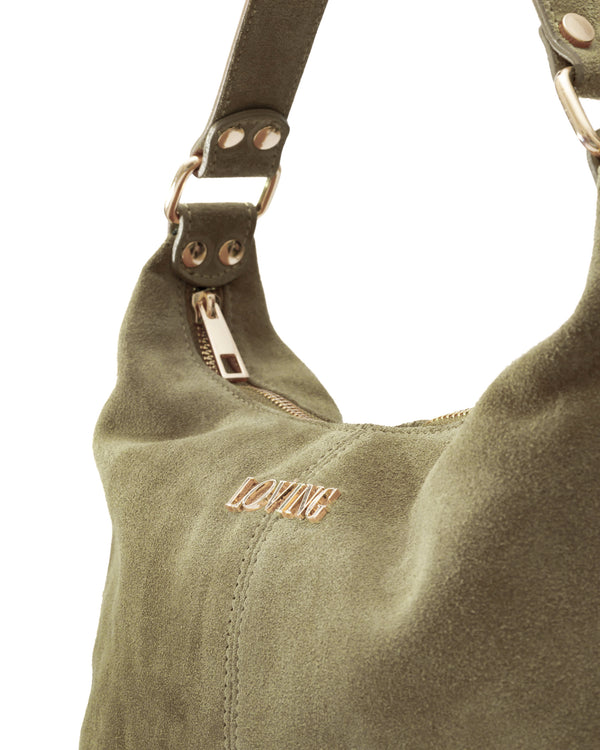Carrie suede VERDE SALVIA - LOVING BAGS