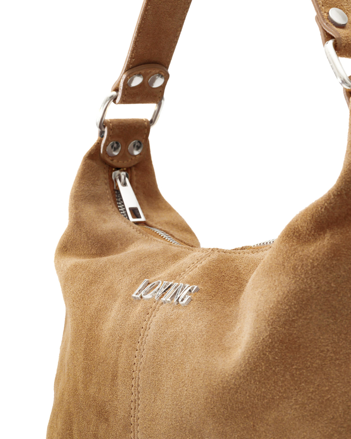 Carrie suede CUOIO - LOVING BAGS
