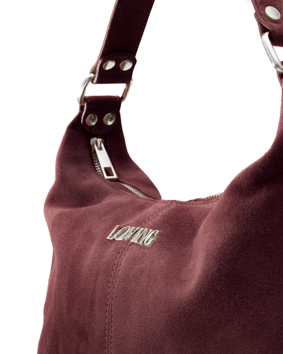 Carrie suede BORDEAUX - LOVING BAGS