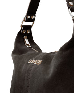 Carrie suede TESTA DI MORO - LOVING BAGS