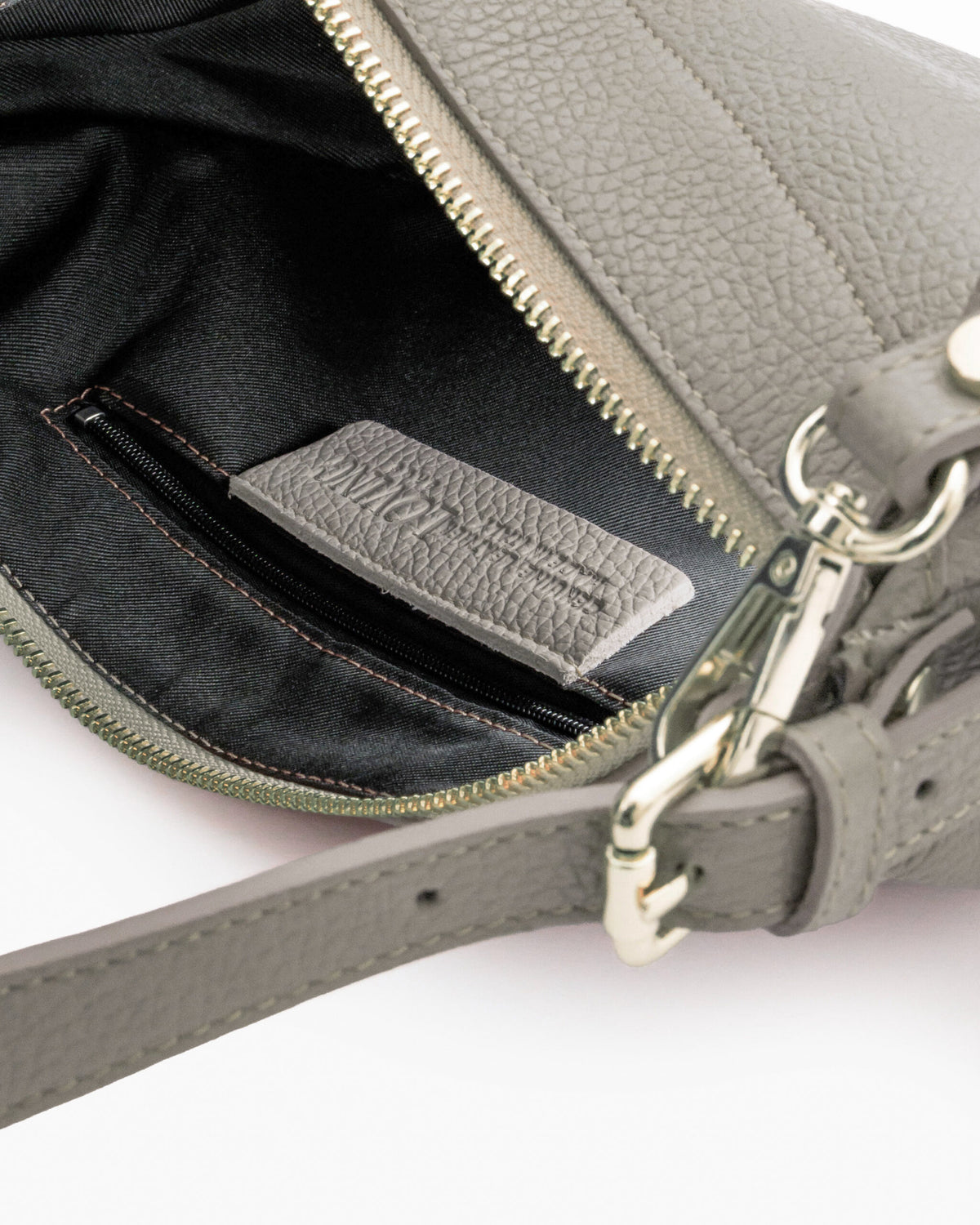 Borsa in pelle RACHEL NANO grigio perla - LOVING BAGS