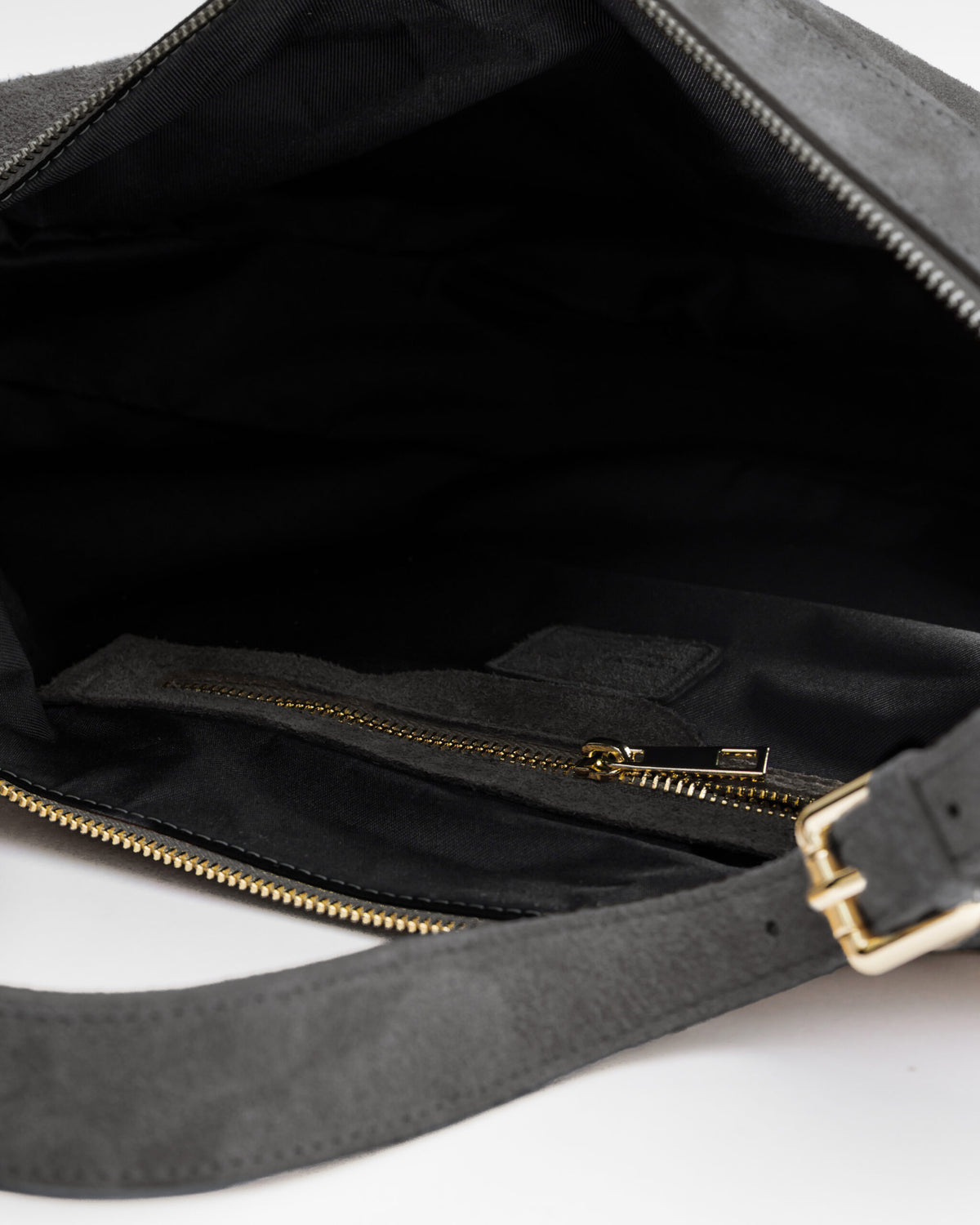 Borsa in suede RACHEL grigio cenere - LOVING BAGS