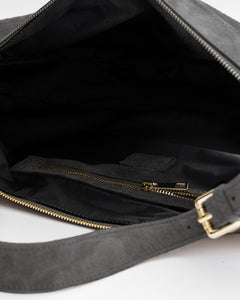 Borsa in suede RACHEL grigio cenere - LOVING BAGS
