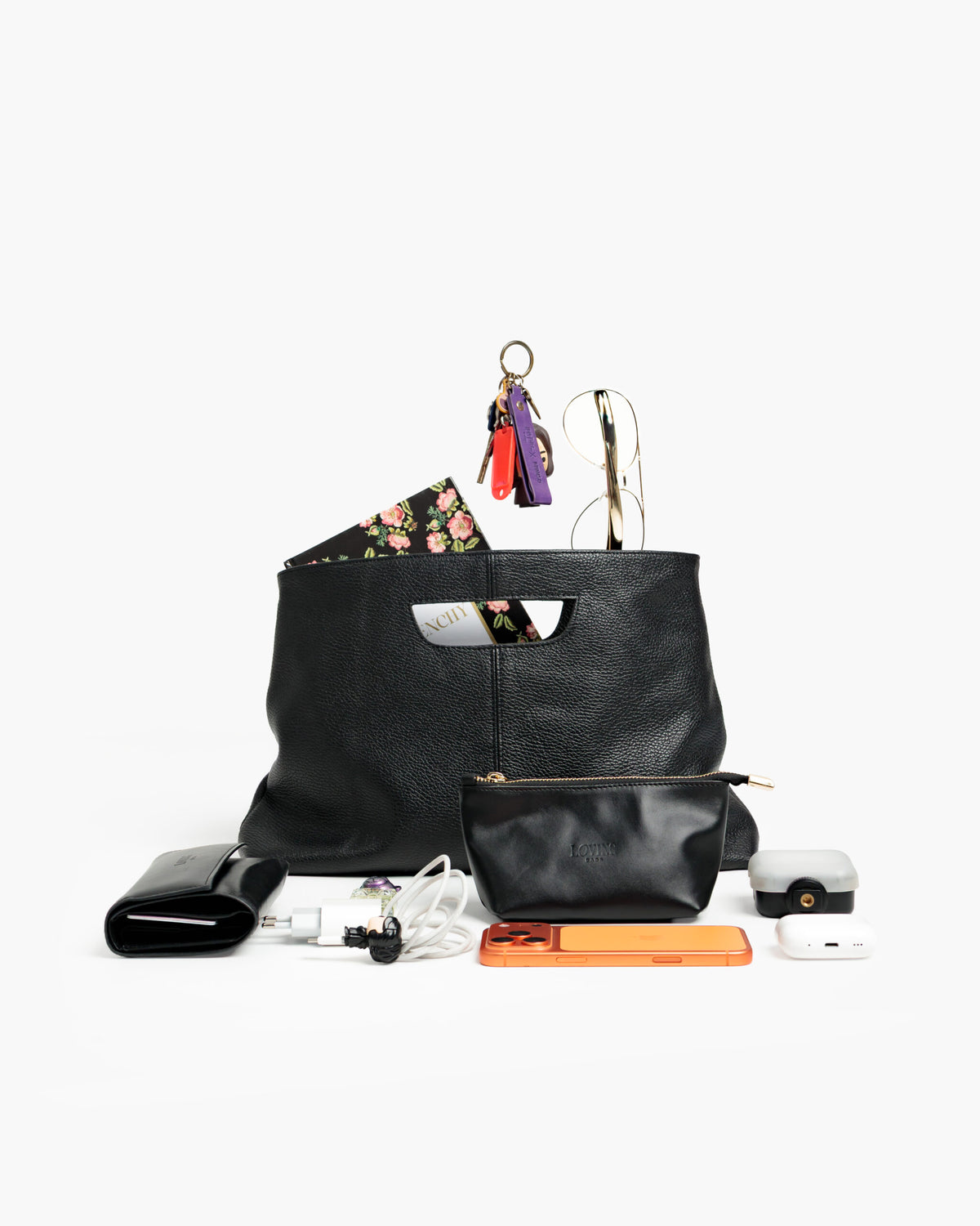 Borsa in pelle BABY GRACE nera - LOVING BAGS