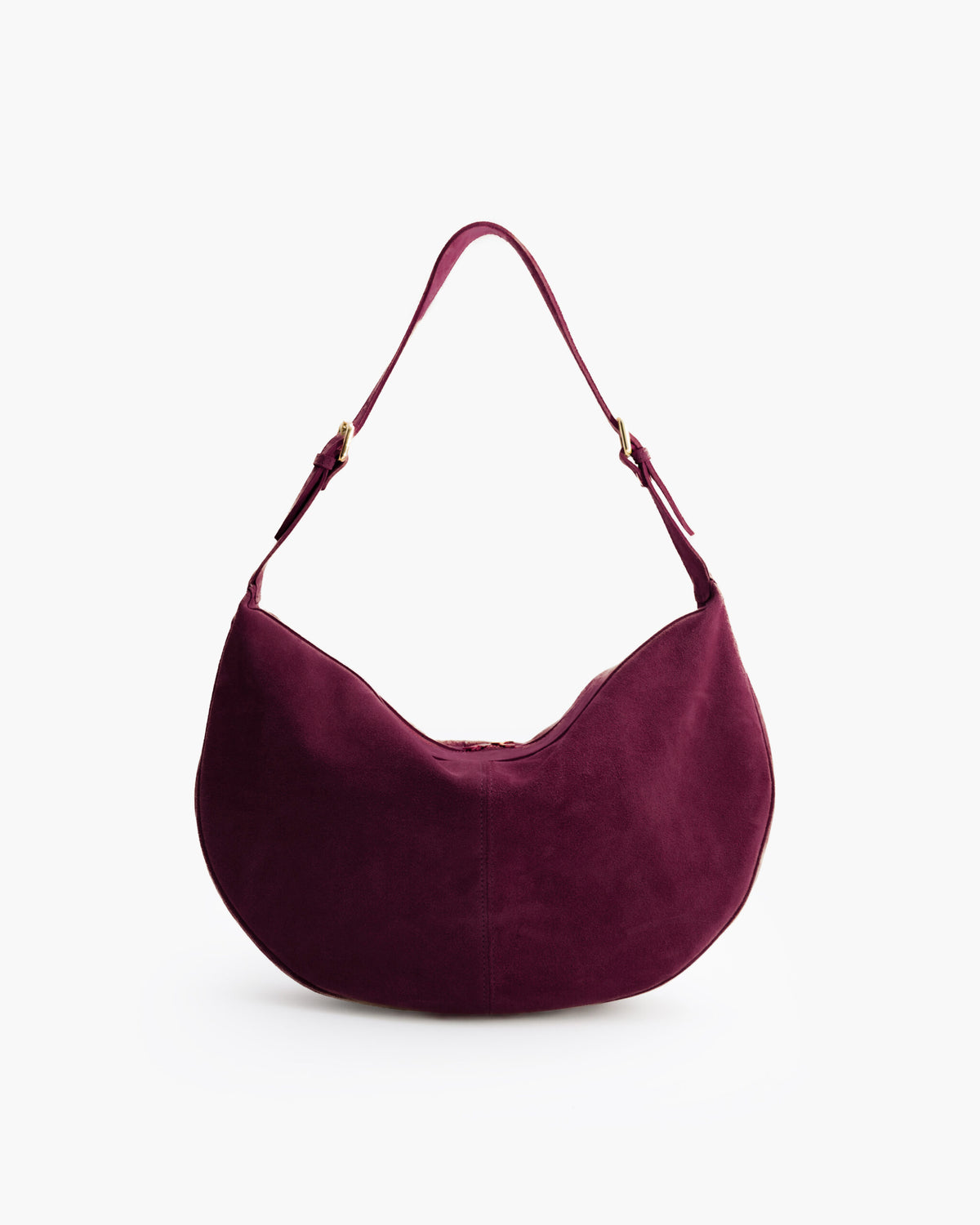 Borsa in suede RACHEL prugna - LOVING BAGS