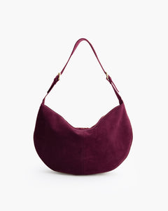 Borsa in suede RACHEL prugna - LOVING BAGS