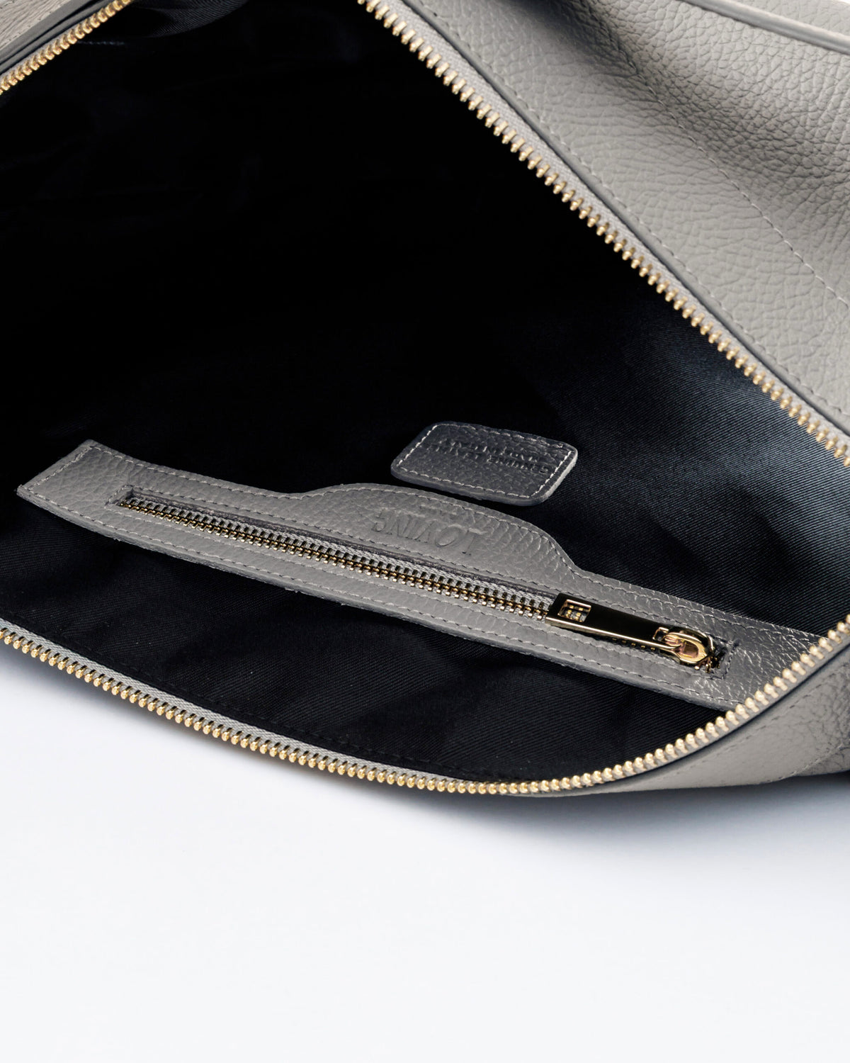 Borsa in pelle RACHEL grigio perla - LOVING BAGS