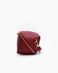 Borsa in pelle ALMA bordeaux - LOVING BAGS