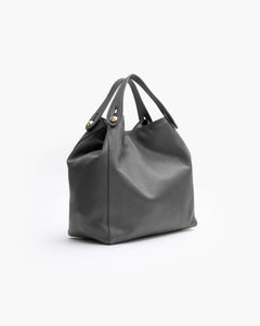 Borsa in pelle OLIVIA grigio chiaro - LOVING BAGS