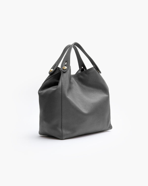 Borsa in pelle OLIVIA grigio chiaro - LOVING BAGS