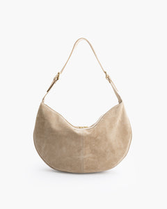 Borsa in suede RACHEL beige - LOVING BAGS