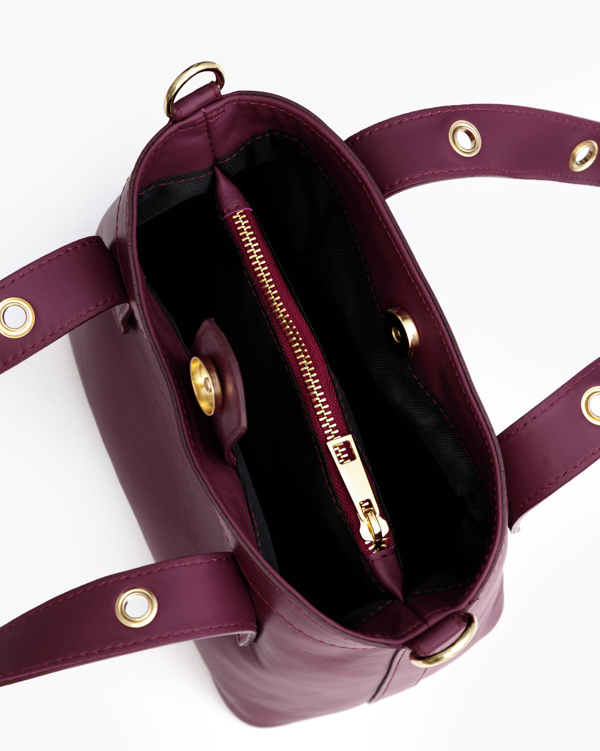 Borsa in pelle Maya PRUGNA - LOVING BAGS
