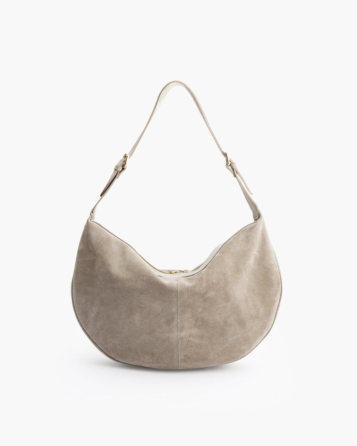 Borsa in suede RACHEL tortora - LOVING BAGS