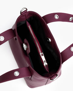 Borsa in pelle Maya PRUGNA - LOVING BAGS