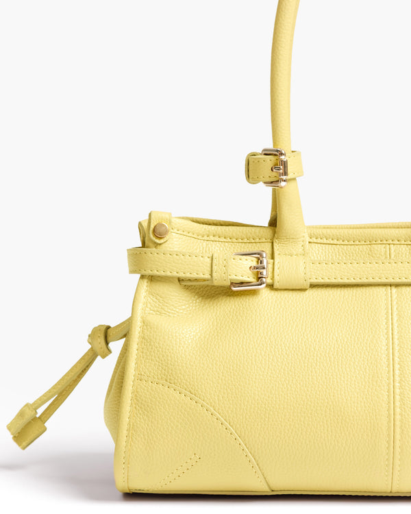 Borsa in pelle VIVIENNE giallo vaniglia - LOVING BAGS
