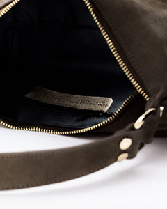 Carrie suede TESTA DI MORO - LOVING BAGS